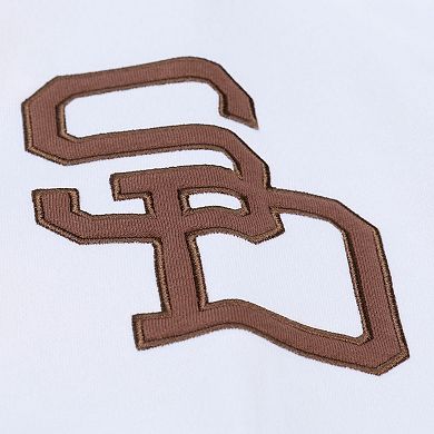 Men's Mitchell & Ness White San Diego Padres Cooperstown Collection Fleece Hoodie