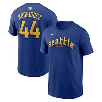 Men's Nike Julio Rodríguez Royal Seattle Mariners City Connect Name & Number T-Shirt