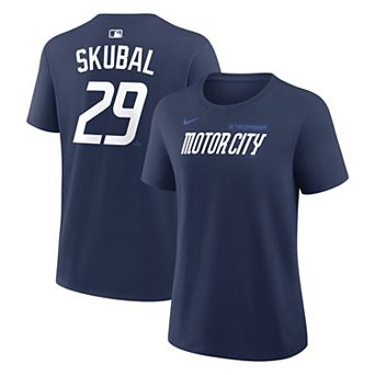 Women's Nike Tarik Skubal Navy Detroit Tigers City Connect Name & Number T-Shirt
