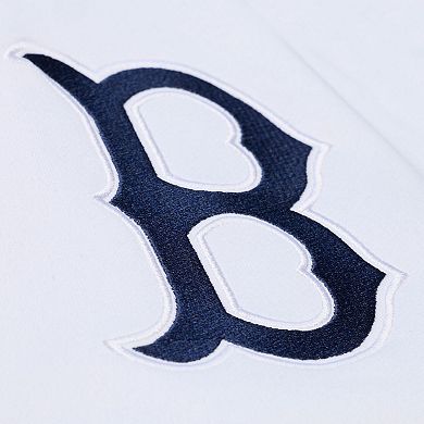 Men's Mitchell & Ness White Boston Red Sox Cooperstown Collection Fleece Hoodie