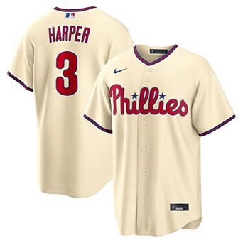 Men's Nike Bryce Harper Cream Philadelphia Phillies Alternate Replica Jersey