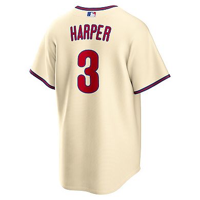 Men's Nike Bryce Harper Cream Philadelphia Phillies Alternate Replica Jersey