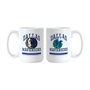 Logo Brands Dallas Mavericks 15oz. Current & Throwback Mug Set