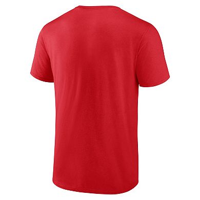 Men's Logo Athletic Red Los Angeles Angels Wordmark T-Shirt