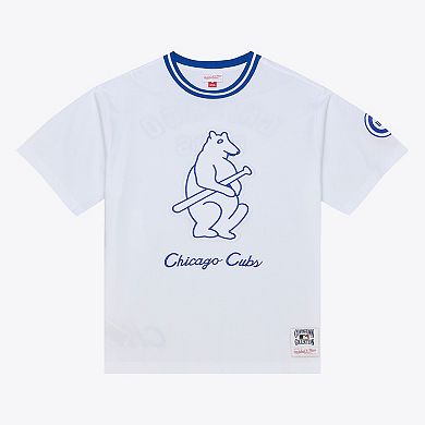 Men's Mitchell & Ness White Chicago Cubs Cooperstown Collection Arctic T-Shirt