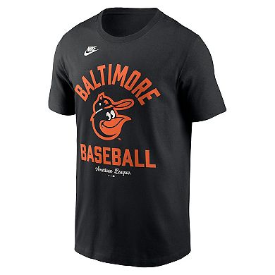 Men's Nike Black Baltimore Orioles Cooperstown Collection T-Shirt