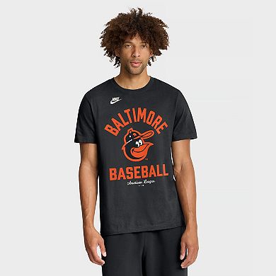 Men's Nike Black Baltimore Orioles Cooperstown Collection T-Shirt