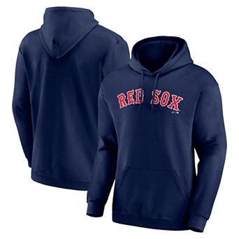 Men's Logo Athletic Navy Boston Red Sox Wordmark Hoodie