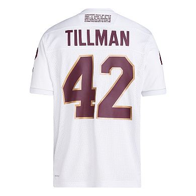 Men's adidas Pat Tillman #42 White Arizona State Sun Devils Away Icon Premier Football Jersey