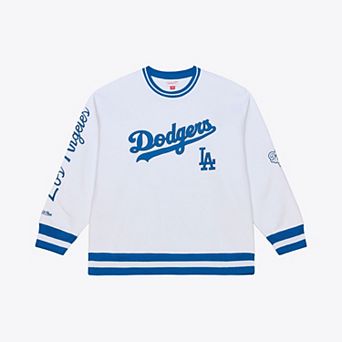 Men's Mitchell & Ness White Los Angeles Dodgers Arctic Fleece Sweatshirt