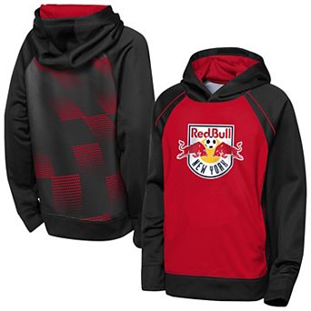 Youth Outerstuff Red/Black New York Red Bulls Striker Fleece Hoodie