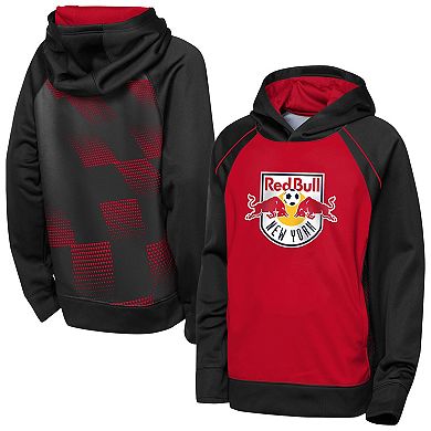 Youth Outerstuff Red/Black New York Red Bulls Striker Fleece Hoodie