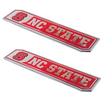 Logo Brands NC State Wolfpack 2-Pack Embossed Truck Emblem Set