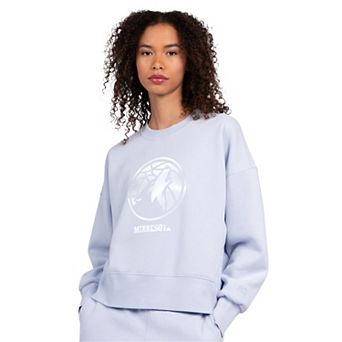 Women's Starter Light Blue Minnesota Timberwolves Pastel Boxy Sweatshirt