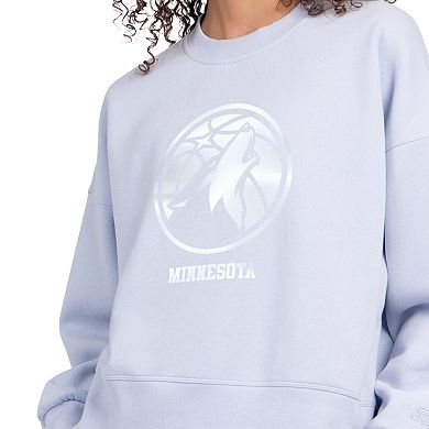 Women's Starter Light Blue Minnesota Timberwolves Pastel Boxy Sweatshirt