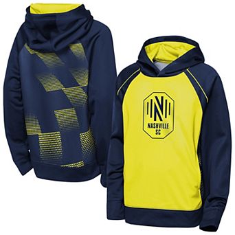 Youth Outerstuff Yellow/Navy Nashville SC Striker Fleece Hoodie