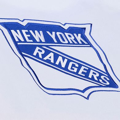 Men's Mitchell & Ness White New York Rangers Arctic Fleece Hoodie