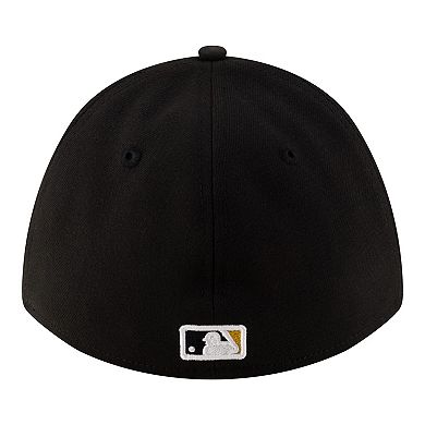 Men's New Era Black Pittsburgh Pirates Alternate Player Replica 39THIRTY M-Crown Flex Hat