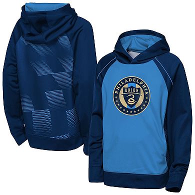 Youth Outerstuff Blue/Navy Philadelphia Union Striker Fleece Hoodie