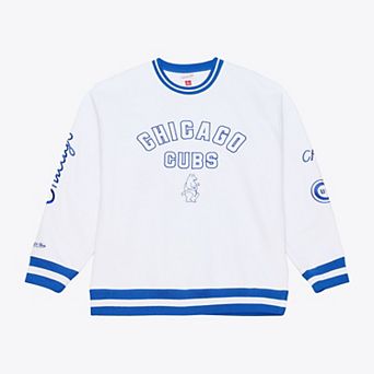 Men's Mitchell & Ness White Chicago Cubs Arctic Fleece Sweatshirt