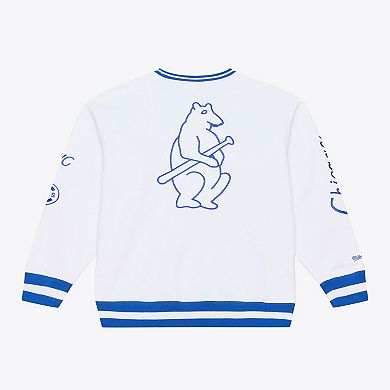 Men's Mitchell & Ness White Chicago Cubs Arctic Fleece Sweatshirt