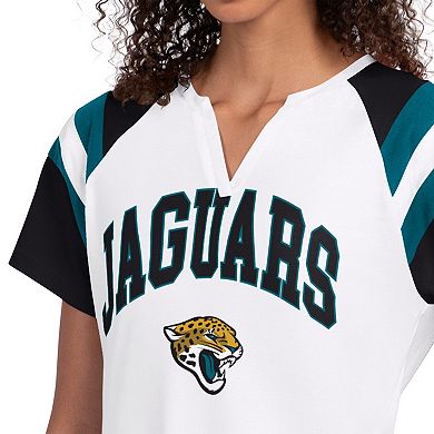 Women's Starter White Jacksonville Jaguars Game On Notch Neck T-Shirt
