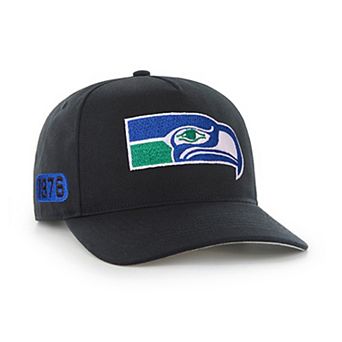 Men's '47 Black Seattle Seahawks Blackout Date Hitch Adjustable Hat