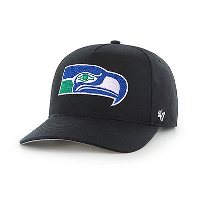 Men's '47 Black Seattle Seahawks Blackout Date Hitch Adjustable Hat