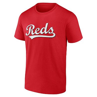Men's Logo Athletic Red Cincinnati Reds Wordmark T-Shirt