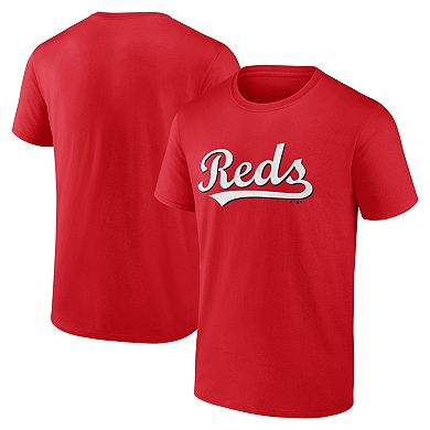 Men's Logo Athletic Red Cincinnati Reds Wordmark T-Shirt