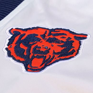 Men's Mitchell & Ness Navy Chicago Bears Head Coach Lightweight Full-Snap Satin Jacket