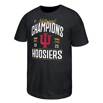 Youth Black Indiana Hoosiers College Football Playoff 2025 National Champions Locker Room Replica T-Shirt