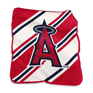 "Logo Brands Los Angeles Angels 50"" x 60"" Raschel Stripe Throw Blanket"