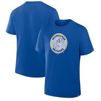 Men's Fanatics Royal Milwaukee Brewers Vintage Logo Legacy T-Shirt