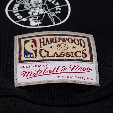 Women's Mitchell & Ness Black Boston Celtics Hardwood Classics Script Lightweight Sweatshirt