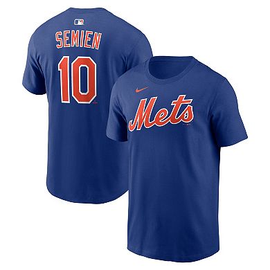 Men's Nike Marcus Semien Royal New York Mets Name & Number T-Shirt