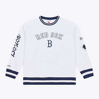 Men's Mitchell & Ness White Boston Red Sox Arctic Fleece Sweatshirt