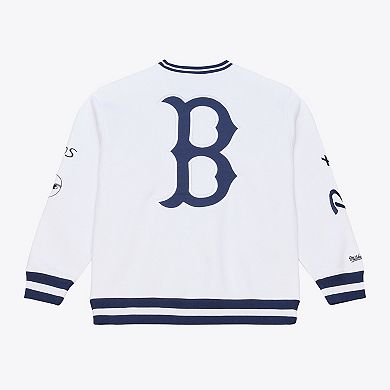 Men's Mitchell & Ness White Boston Red Sox Arctic Fleece Sweatshirt