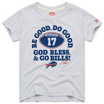 Youth Homage Josh Allen Gray Buffalo Bills Be Good Do Good Signature Tri-Blend T-Shirt