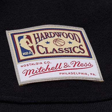 Women's Mitchell & Ness Black Denver Nuggets Hardwood Classics Script Lightweight Sweatshirt