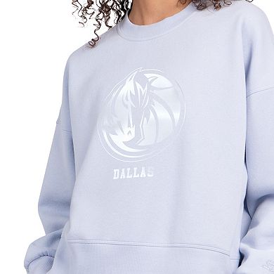 Women's Starter Light Blue Dallas Mavericks Pastel Boxy Sweatshirt