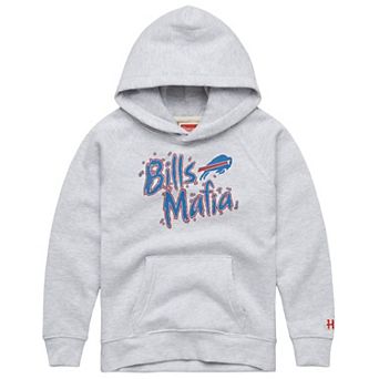 Youth Homage Gray Buffalo Bills Bills Mafia Tri-Blend Hoodie