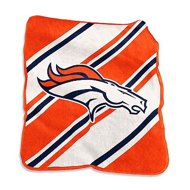 Logo Brands Denver Broncos 50" x 60" Raschel Stripe Throw Blanket