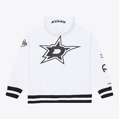 Men's Mitchell & Ness White Dallas Stars Arctic Fleece Hoodie