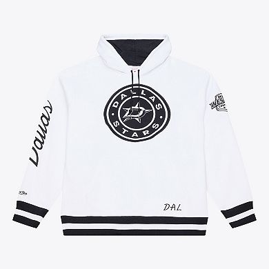 Men's Mitchell & Ness White Dallas Stars Arctic Fleece Hoodie