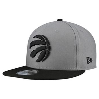 Men's New Era Gray Toronto Raptors Core Logo Storm Gray Two-Tone 9FIFTY Snapback Hat