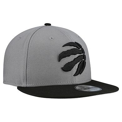 Men's New Era Gray Toronto Raptors Core Logo Storm Gray Two-Tone 9FIFTY Snapback Hat