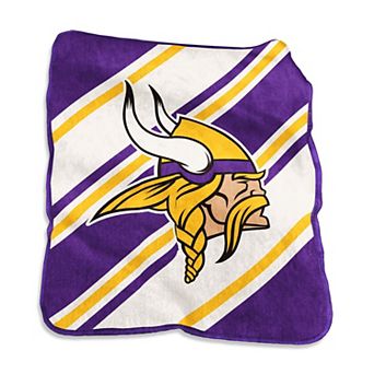 Logo Brands Minnesota Vikings 50" x 60" Raschel Stripe Throw Blanket
