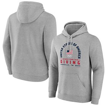 Men's Gray USA Diving 2024 U.S. Olympic Team Trials Arch Pullover Hoodie