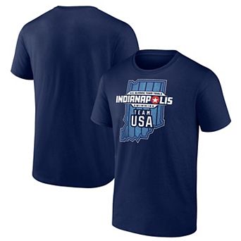 Men's Navy USA Swimming 2024 U.S. Olympic Team Trials Indy Pool T-Shirt